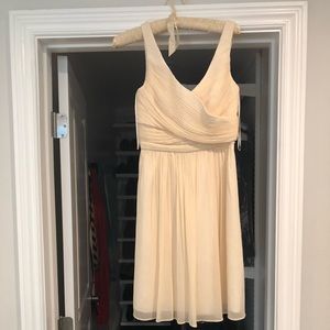 J.Crew Cream Silk Chiffon Bridesmaid Dress